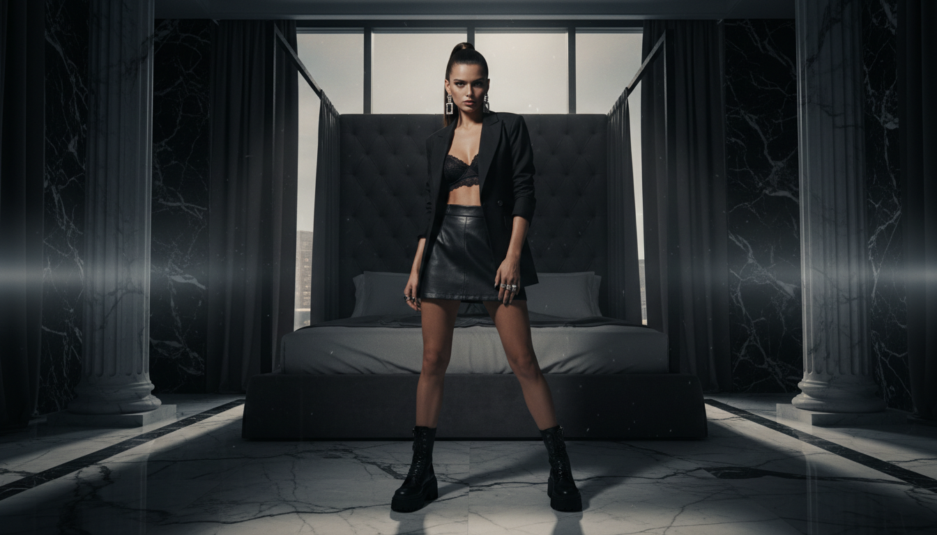 Black Leather Skirt Outfit Ideas