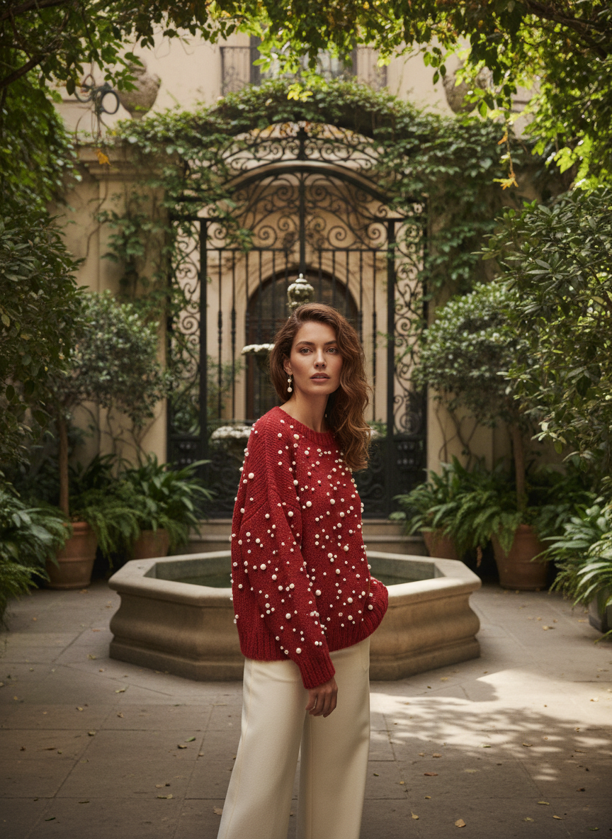 Pearl Embellished Glam