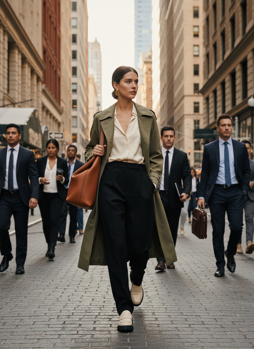 Trench Coat Casual Work Outfit