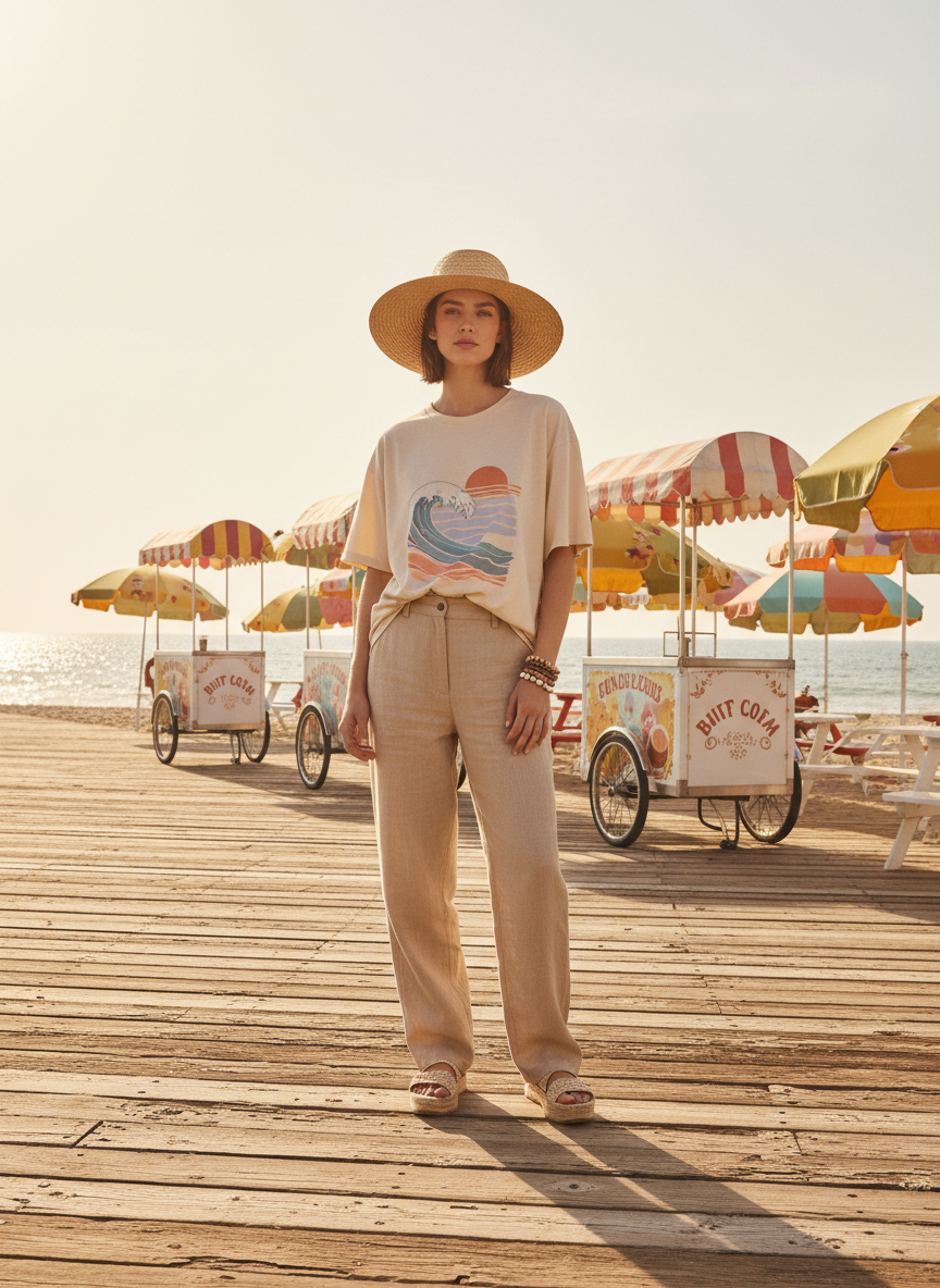 Oversized Graphic Tee Modest Look