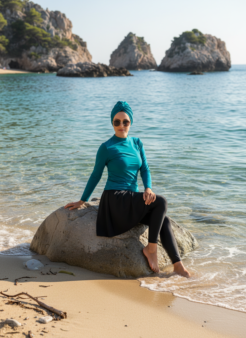 Swim Skirt with Leggings Modest Wear