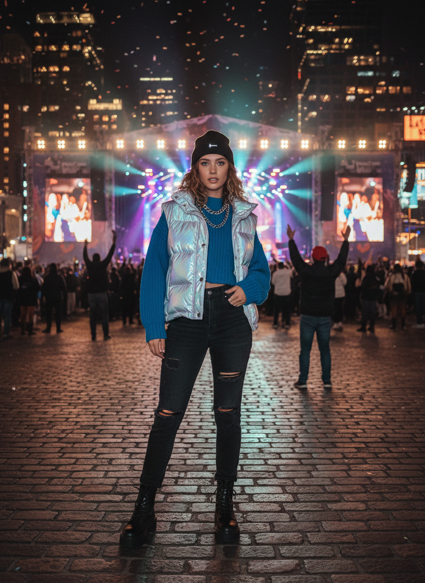 Puffer Vest Winter Concert Outfit