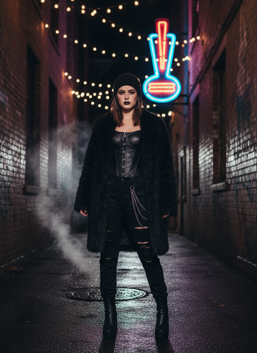 All Black Winter Concert Outfit