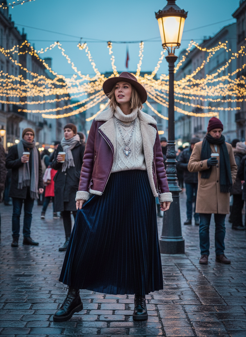 Maxi Skirt Winter Concert Outfit