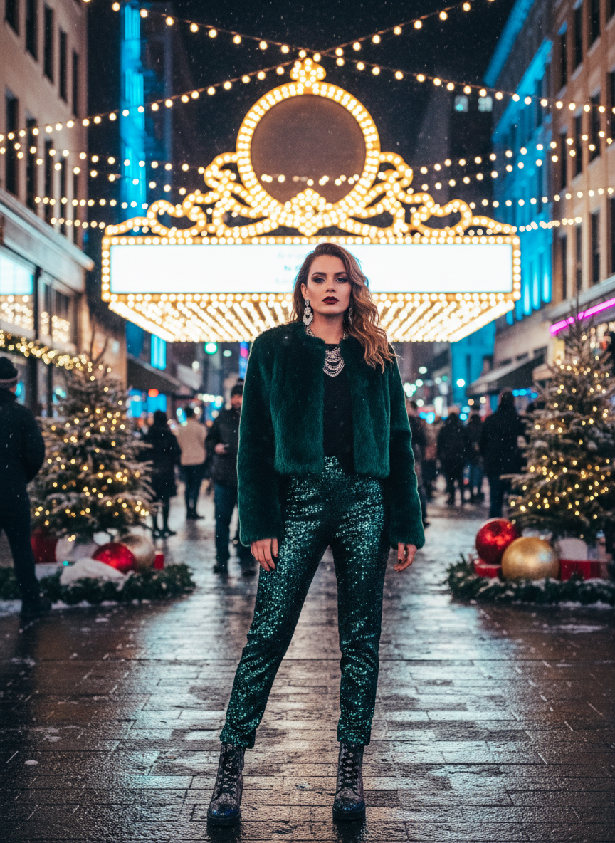 Sequin Pants Winter Concert Outfit