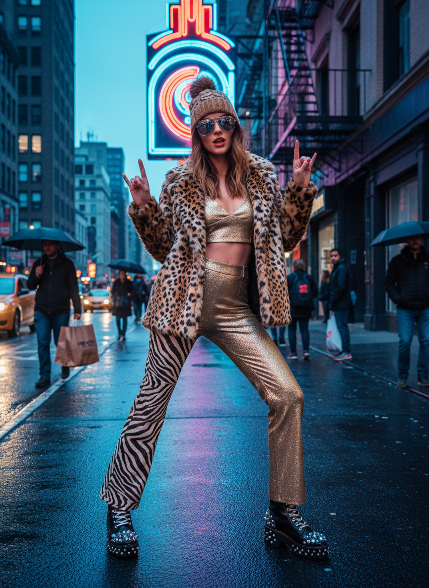 Animal Print Winter Concert Outfit