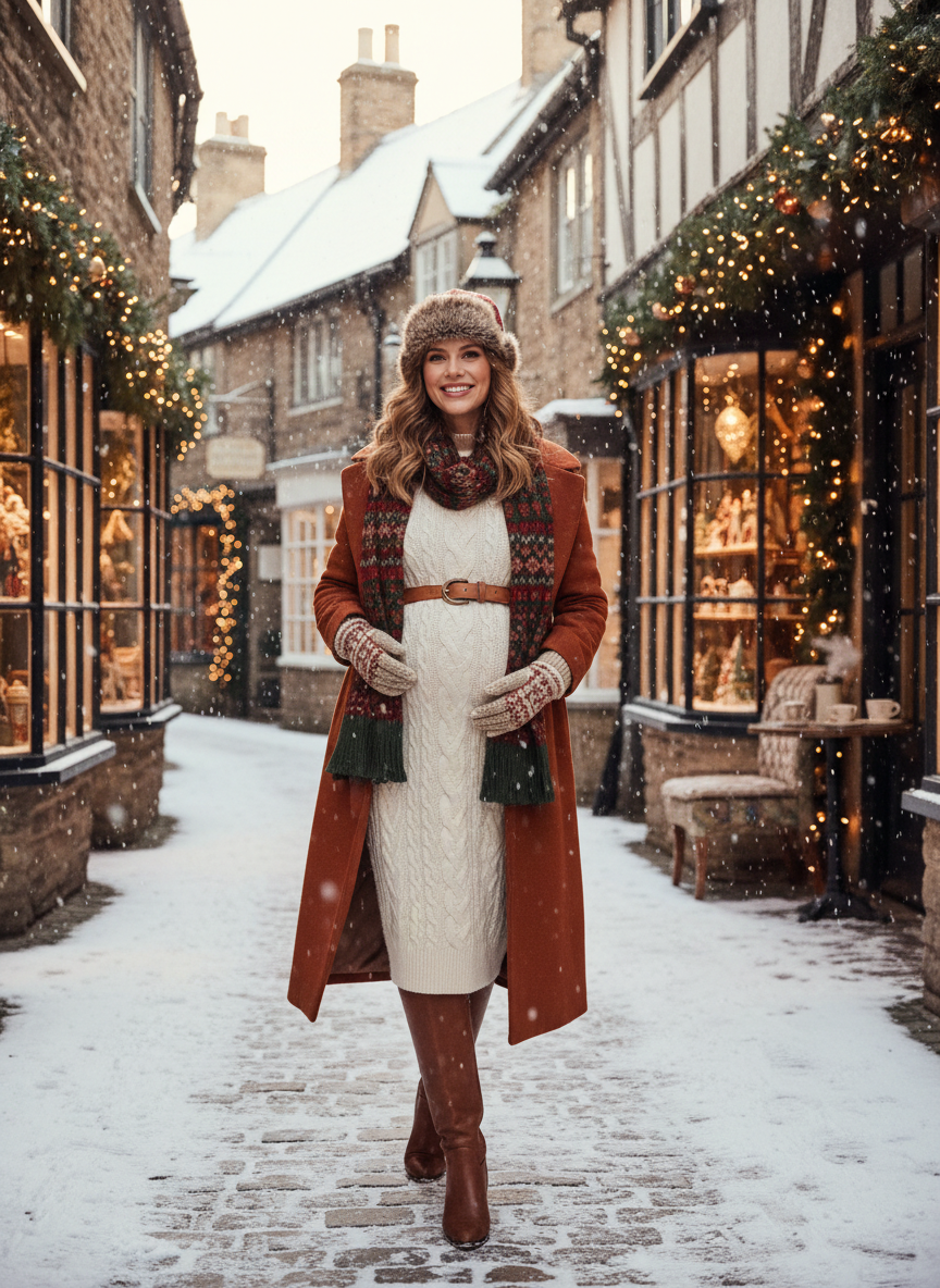 Belted Sweater Dress