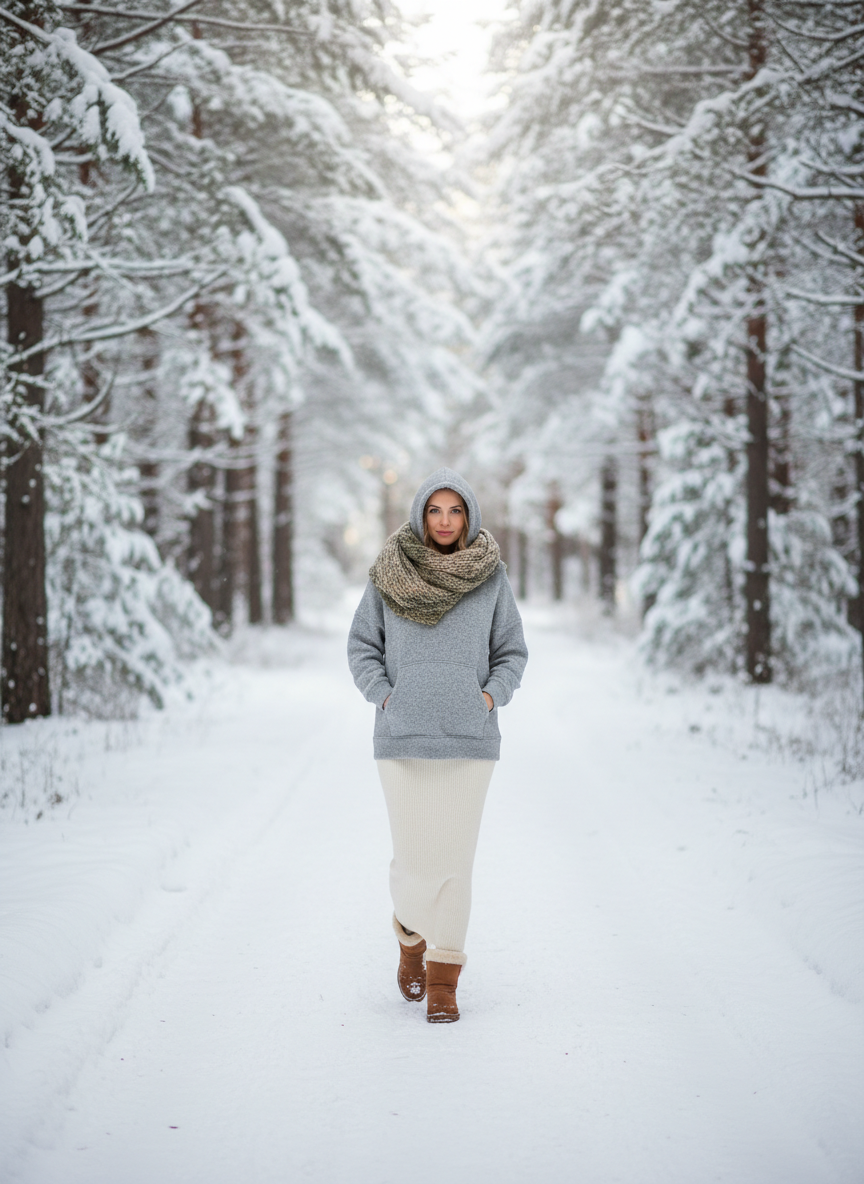 Maxi Skirt and Hoodie
