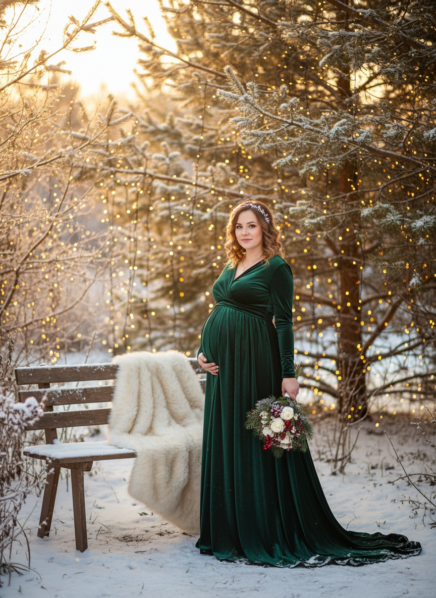 Empire Waist Velvet Dress