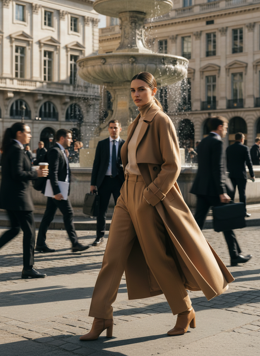 Monochromatic Camel Coat