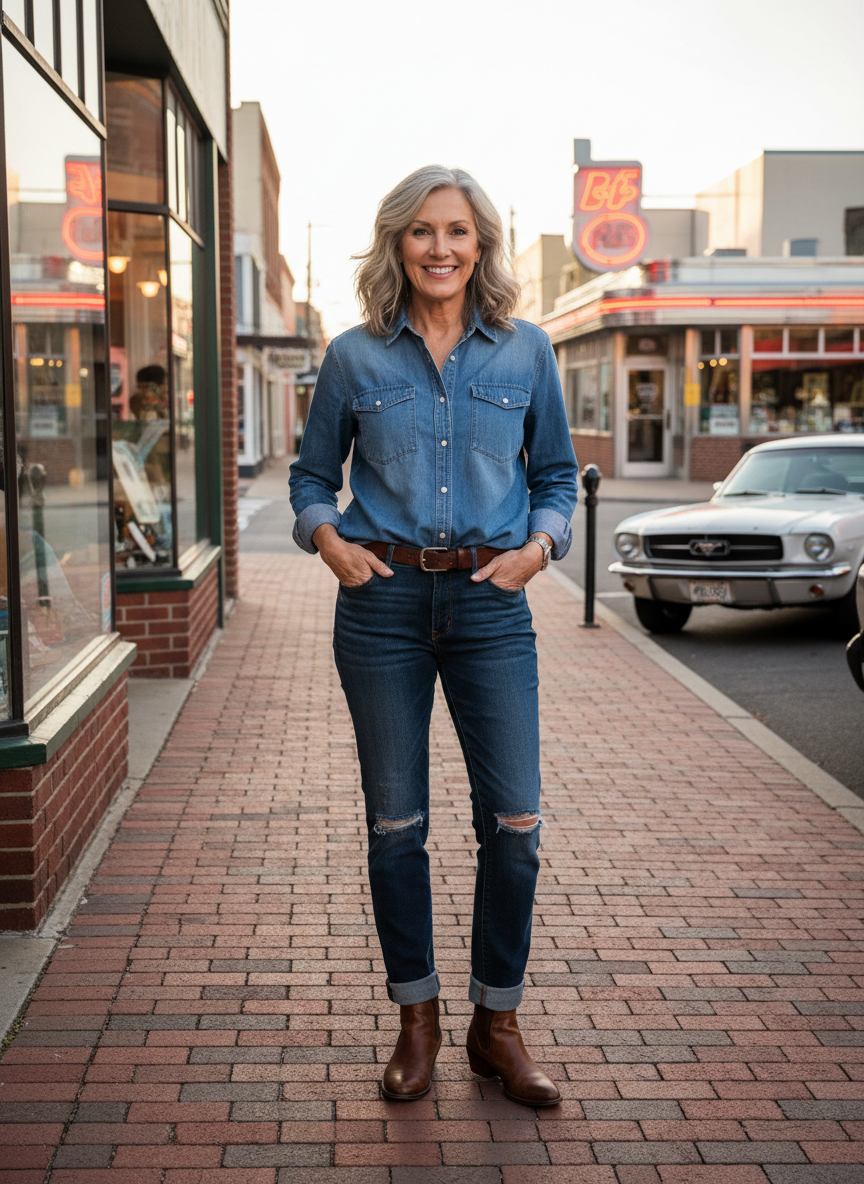 Chambray Shirt on Denim