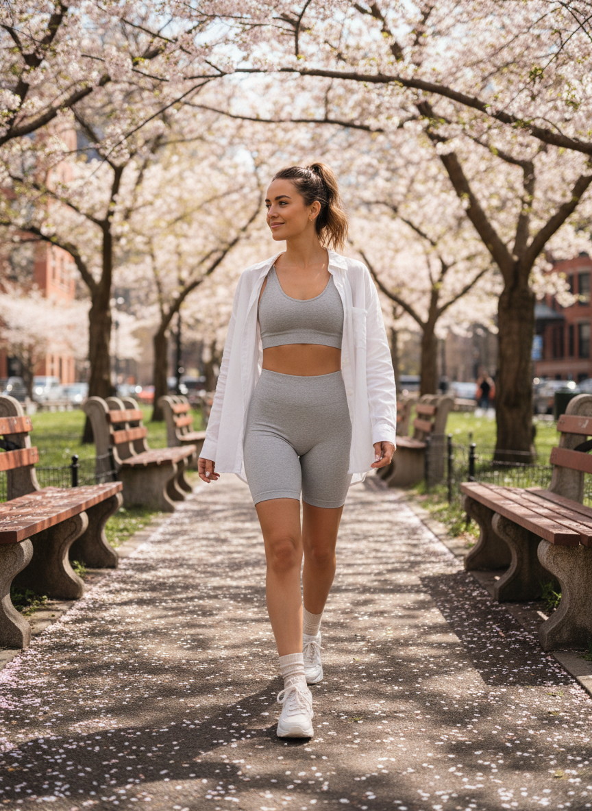 Ribbed Seamless Bike Shorts