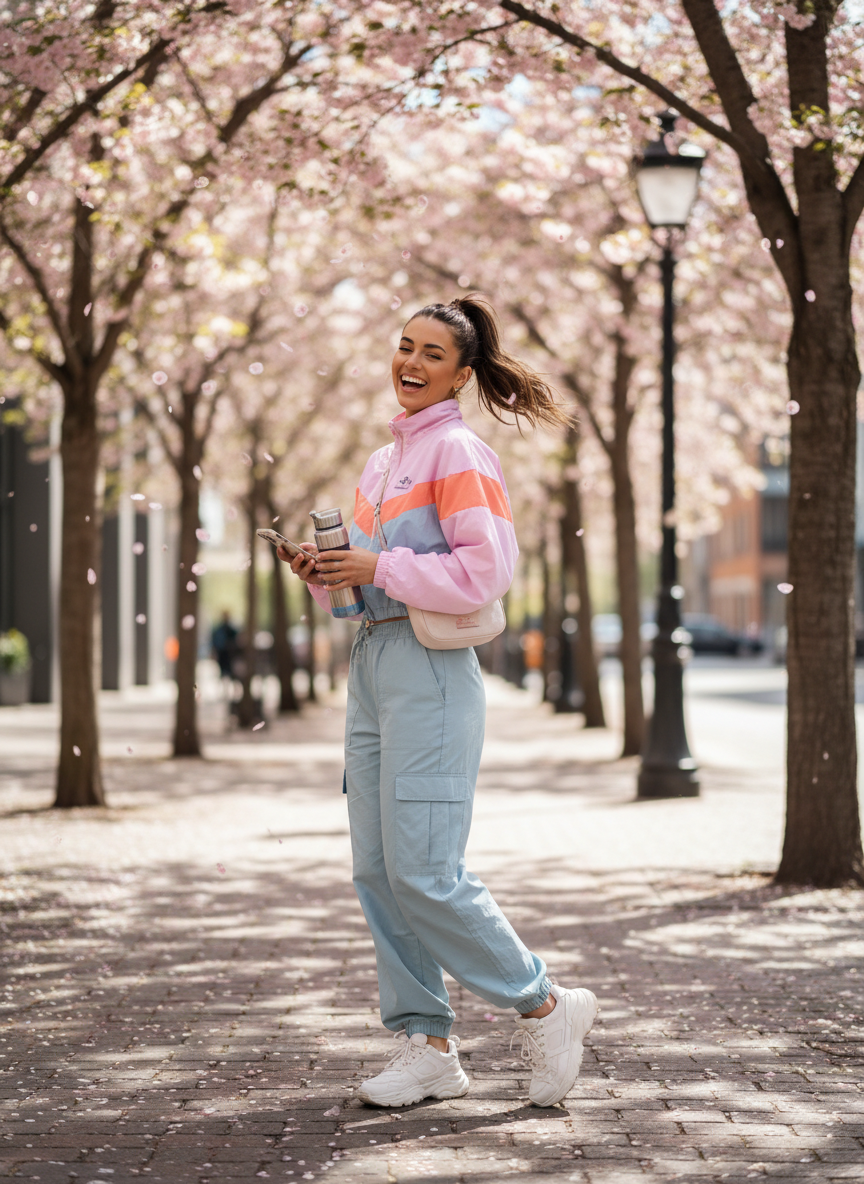 Cropped Windbreaker Jacket
