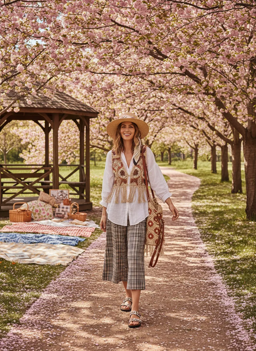 Checkered Bermuda Shorts