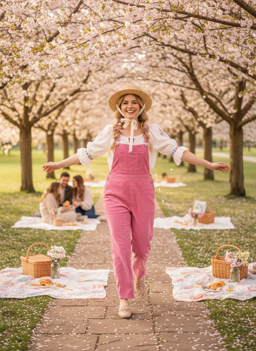 Pink Corduroy Overalls